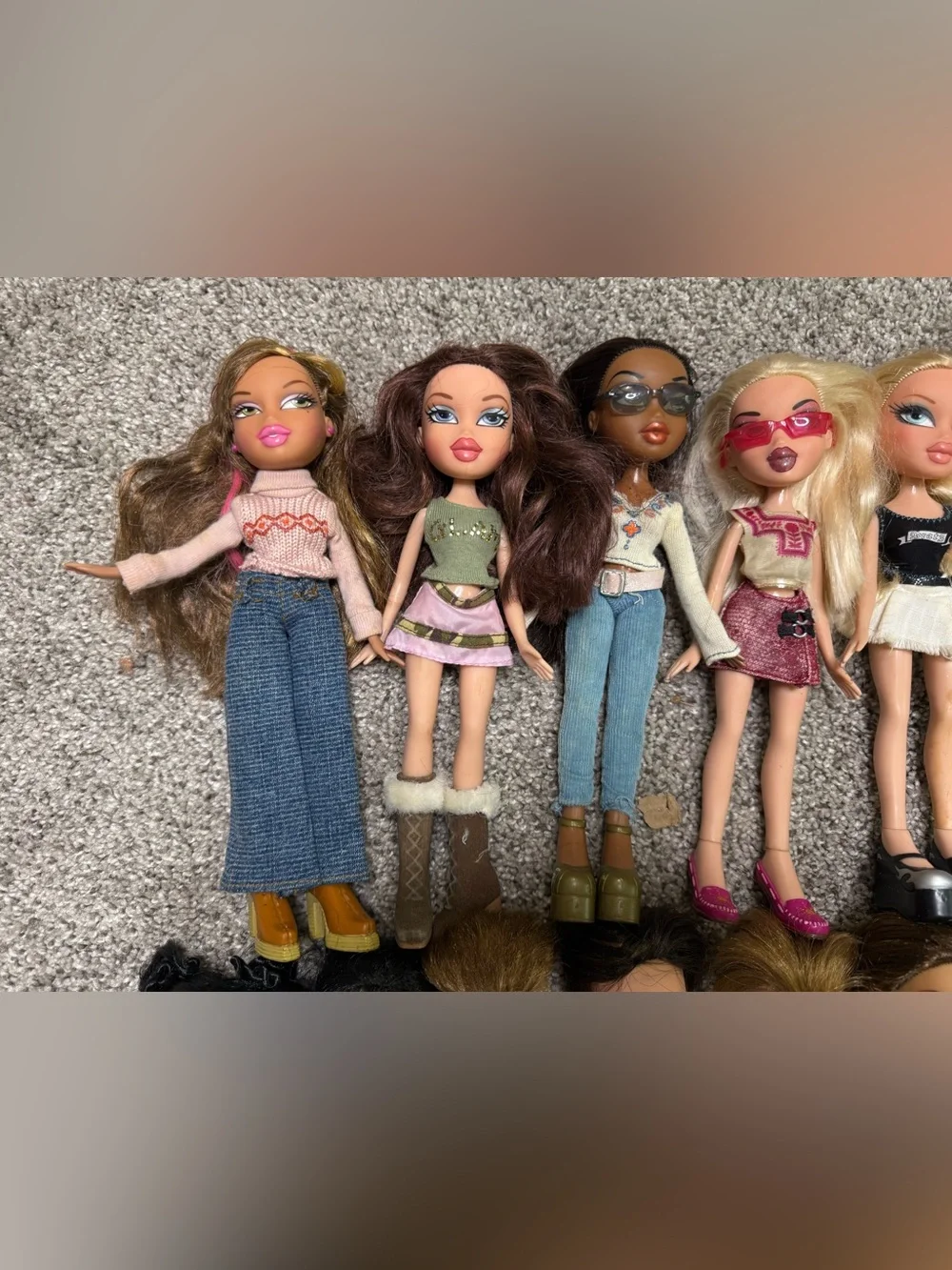 Vintage Bratz Doll Lot Y2K 15 Dolls 3 Boys Clothes Shoes Accessories 102 Pc Lot